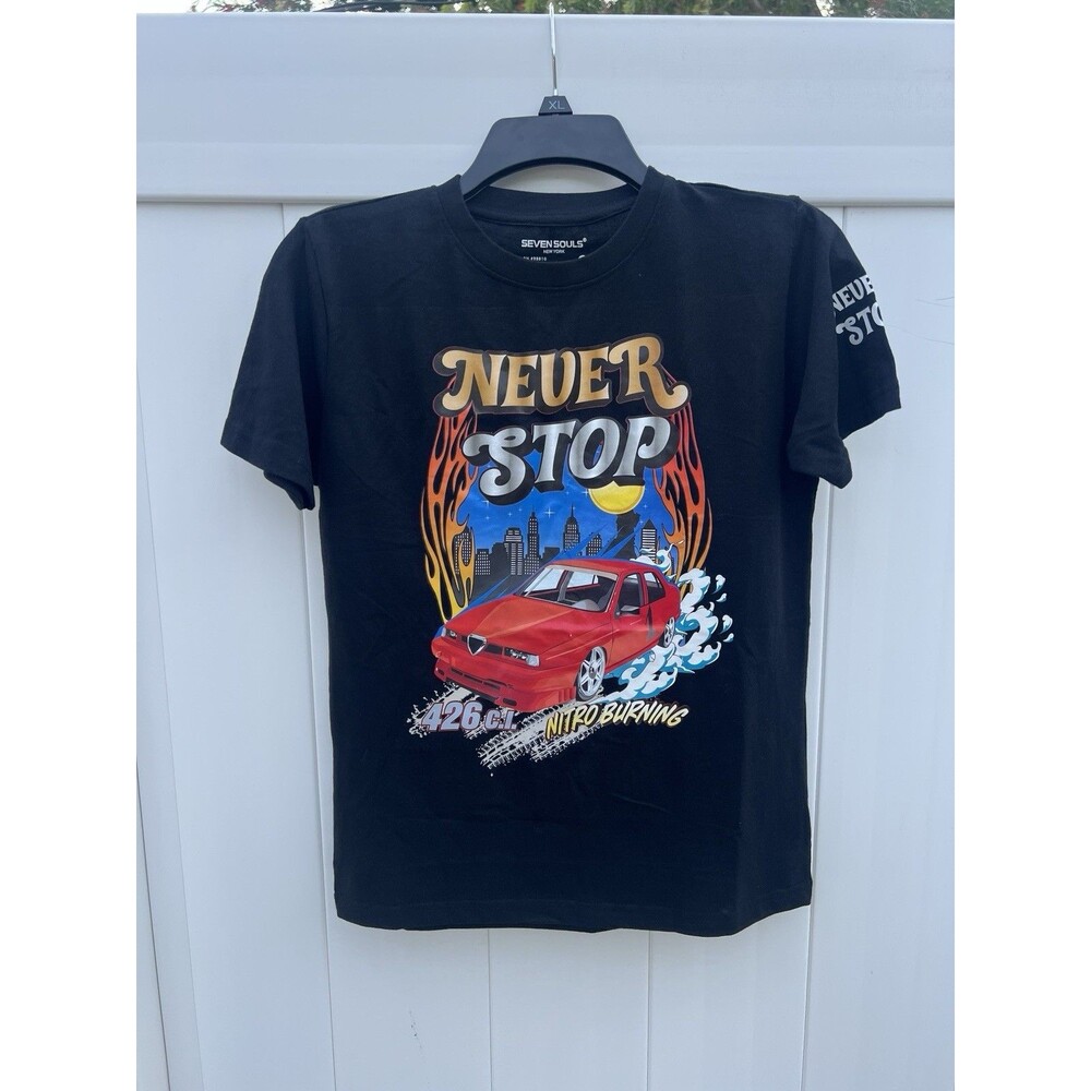 Seven Souls Youth 14/16 T Shirt Racing Black